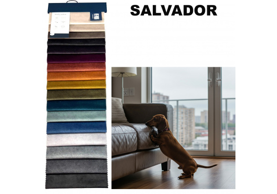 Vzorník velurových látek Salvador Pet Proof, 17x19 cm