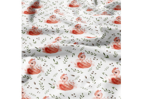 Bavlněné látky, metráž. Veverka na Bílém