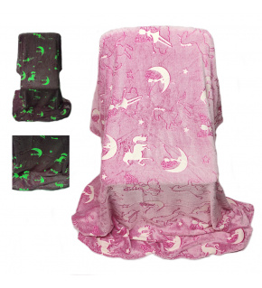 Deka Svíticí nebe, barva růžová 150 x 200 cm