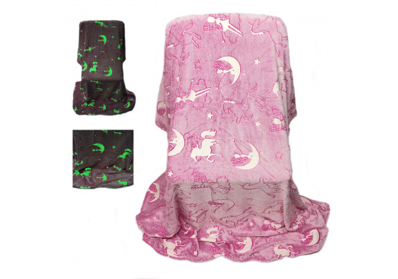 Deka svíticí Nebe barva růžová 150 x 200 cm