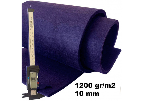 Technický filc 10 mm barva Granátová, šířka 100 cm