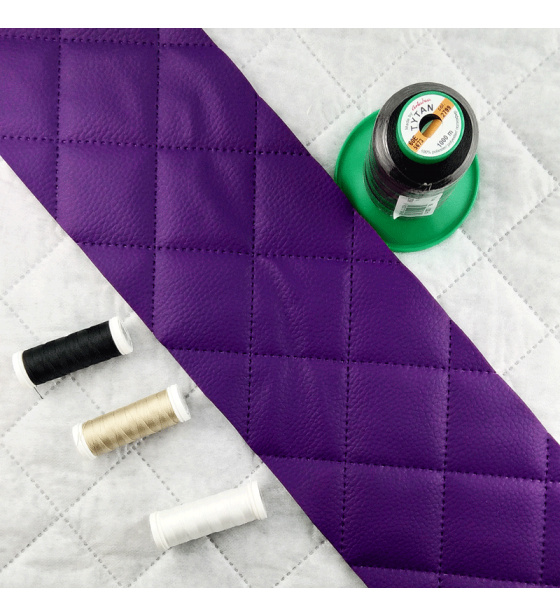 Ekokůže prošívaná ultrazvukem, barva fialová, metráž