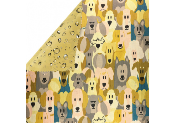 Vodu odpuzující látky CODURA vzor DOG 7 barva krémová