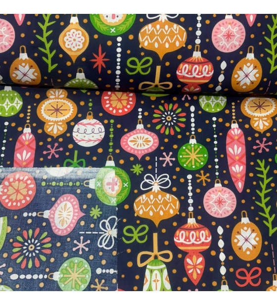 Vianočný vzor bavlnenej látky Vianoce 22, farba granátová, metráž 160 cm