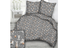 Bavlněná látka, metráž. Kočky a klubko na Šedém