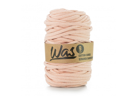 Bavlněná šňůra 9mm, 50m,  barva lososevá 120