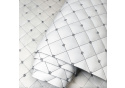 Ekokoža MIX 3x3 cm, prešívaná, farba Bielo Černá, metráž 145 cm