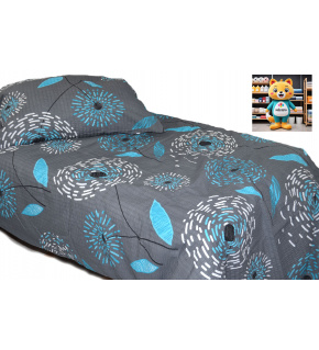 Krepové povlečení na zip, barva Grafitová, 140x200 cm