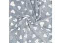 Minky Beránek Srdíčka Šedé a Bílé na Šedém