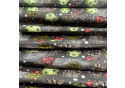 Christmas cotton fabric, by the meter, width 160 cm, Christmas motif on Graphite