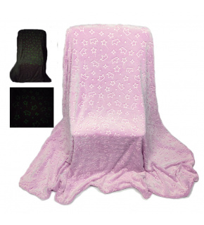 Deka Svíticí nebe, barva růžová 150 x 200 cm