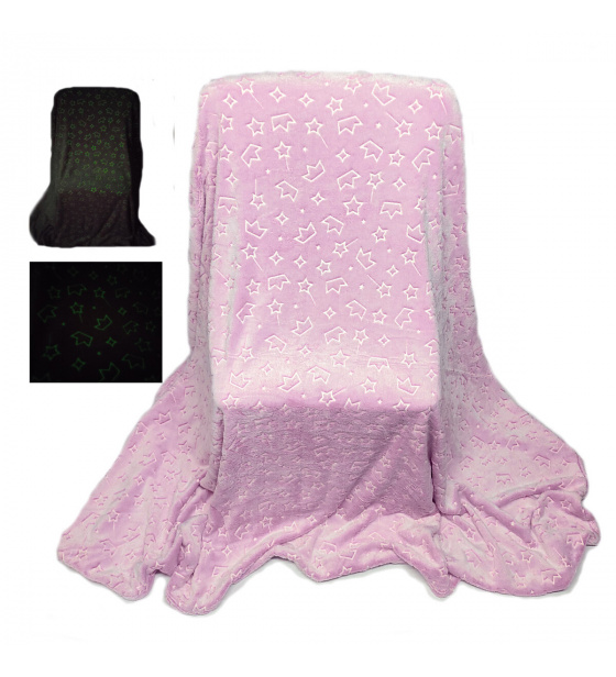 Deka svíticí Nebe barva růžová 150 x 200 cm