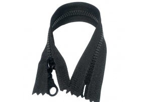 Zip kostkový 5 mm 25 cm Nedělitelný Černý