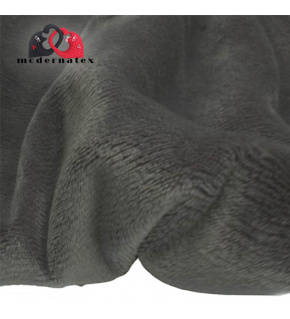 Látka minky jednobarevné, 220 g/m², šíře 160 cm, grafitová