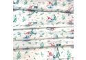 Christmas cotton fabric, by the meter, width 160 cm, Christmas pattern on White