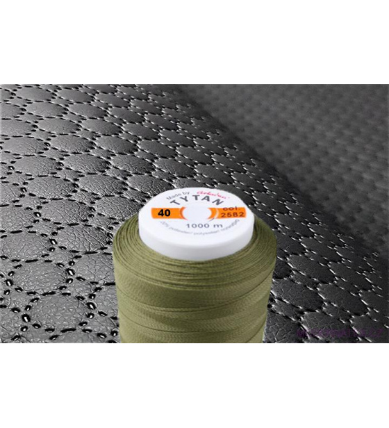 Šicí nitě TYTAN 40 1000 m khaki  barva 2582