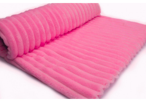 Dekoráční látka Mínky Proužky, barva Růžová