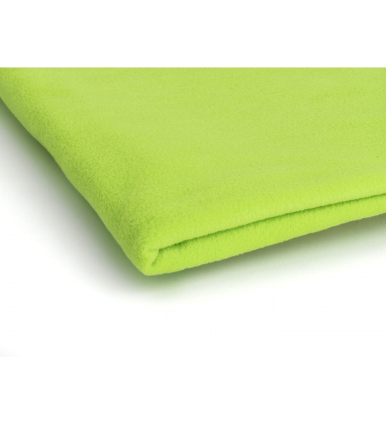 Polar fleece látka 200 g/m², šířka 150 cm, seledinový neon, metráž