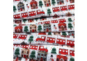 Christmas cotton fabric, by the meter, width 160 cm, pattern Christmas on White 5