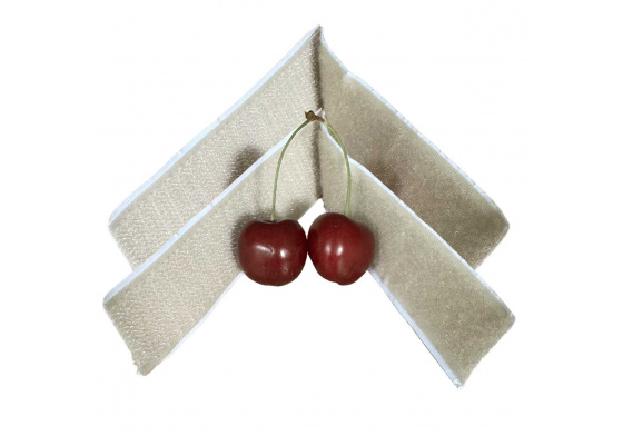 Pásek na suchý zip s lepidlem barva béžová 2 ks x 20 cm, šířka 25 mm