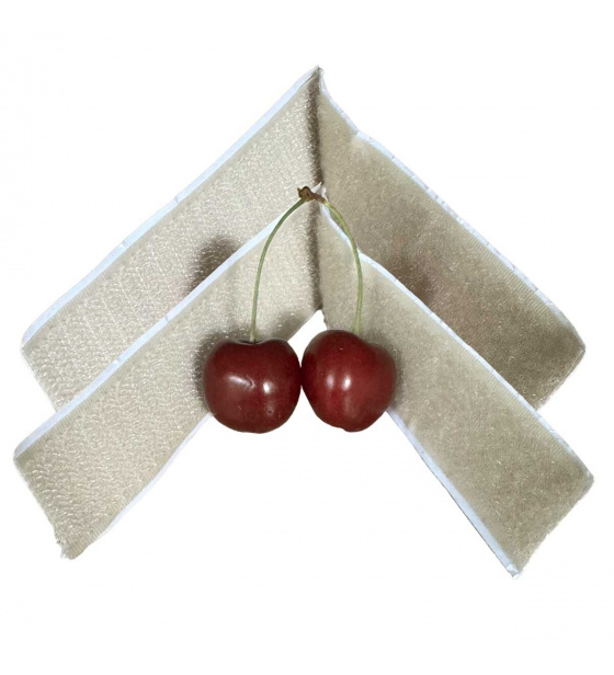 Pásek na suchý zip s lepidlem barva béžová 2 ks x 20 cm, šířka 25 mm