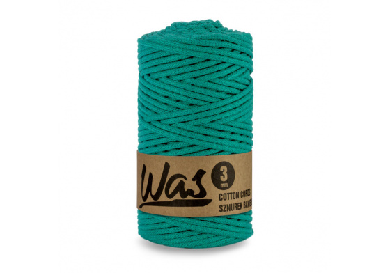 Bavlněná šňůra 3mm, 100m, TYRKYS