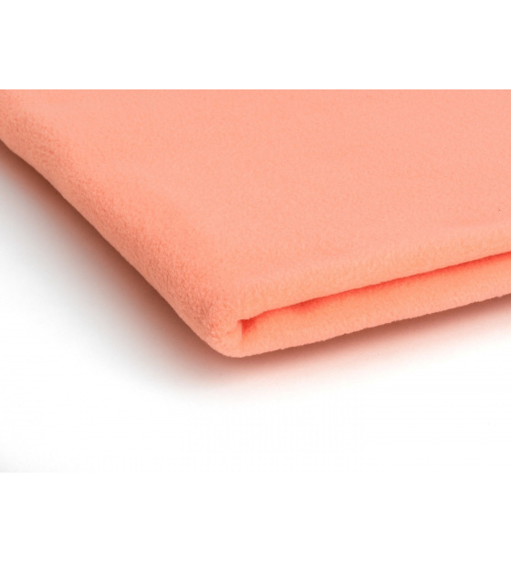 Polar fleece látka 200 g/m², šířka 150 cm, lososový, metráž