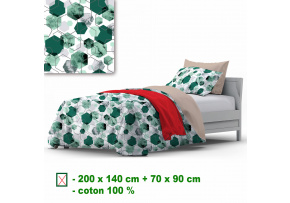 Bavlněné povlečení na zip, barva Tyrkysová, 140x200 cm Bavlněné povlečení na zip, barva Tyrkysová, 140x200 cm