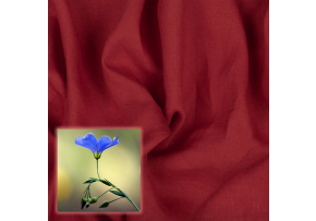 Přírodní lněná látka Oskar, Bordo, 265 gr/m2