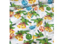 Christmas cotton fabric, by the meter, width 160 cm, Christmas motif on White