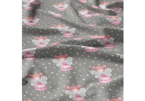 Bavlněná látka, metráž. Malenka na Šedém 90 cm