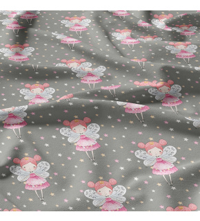 Bavlněná látka, metráž. Malenka na Šedém 90 cm
