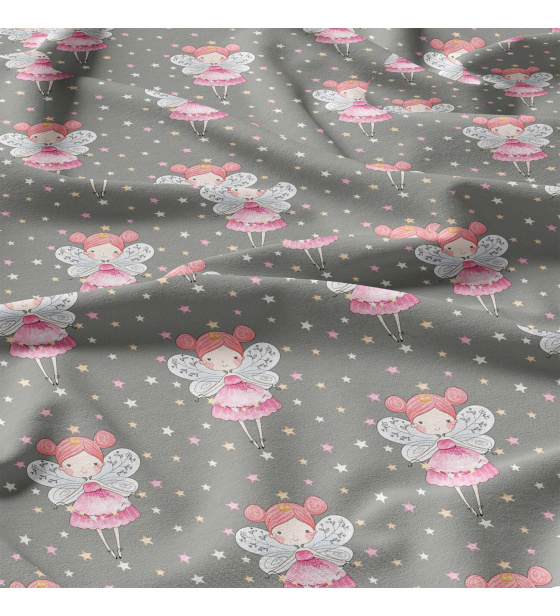 Bavlněná látka, metráž. Malenka na Šedém 90 cm