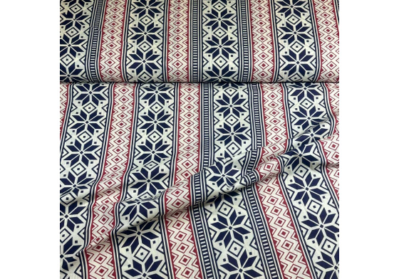 Vánoční bavlněná látka, metráž, šíře 160 cm, Vánoční stromky na Granátovém