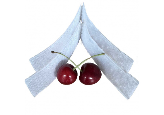 Pásek na suchý zip s lepidlem bílý 2x20 cm, šířka 25 mm