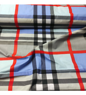 Dětské bavlněné látky, metráž. Kostka velká, Šedá