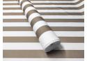 Tissu imperméable PREMIUM motif rayures cappuccino blanches