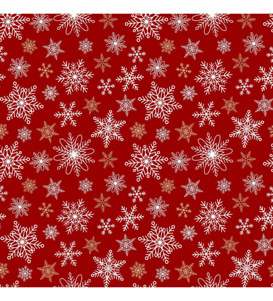 Vánoční bavlněná látka, metráž, šíře 160 cm, Vánoční hvězdy na Červeném