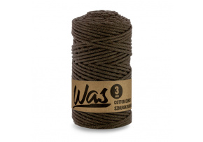 Bavlněná šňůra 3mm, 100m, TM. HNĚDÁ