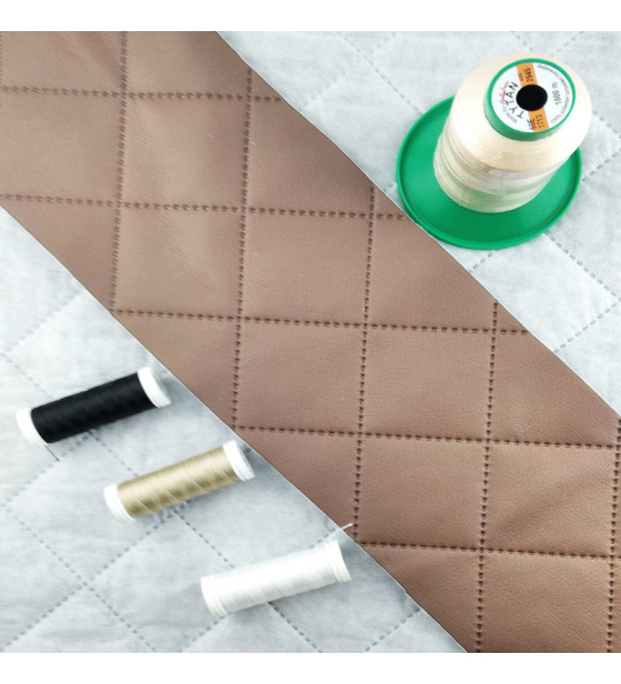 Ekokůže barva mocca prošívaná ultrazvukem 1,45 m x 0,3 m