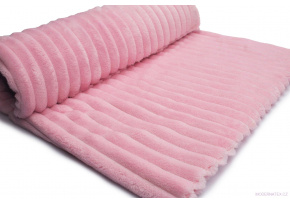 Dekoráční látka Mínky Proužky, barva Sv. Růžová