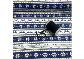 Vánoční bavlněná látka, metráž, šíře 160 cm, Vánoční vzor barva Granátová