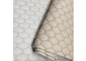 Ekokoža GEO farba béžová prešívaná hnědými niťami, metráž 145 cm