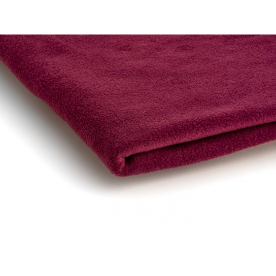 Látka Microfleece barva bordo  1,55 m x 0,33 m