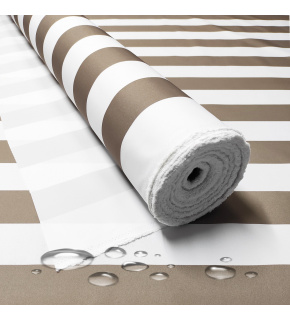 Akce Voděodolná látka Premium, 190 g/m², 50 x 160 cm, proužky cappuccino Akce Voděodolná látka Premium, 190 g/m², 50 x 160 cm, proužky cappuccino