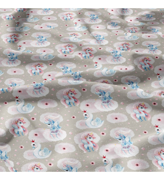 Bavlněná látka, metráž. Jemný pohled na Šedém 