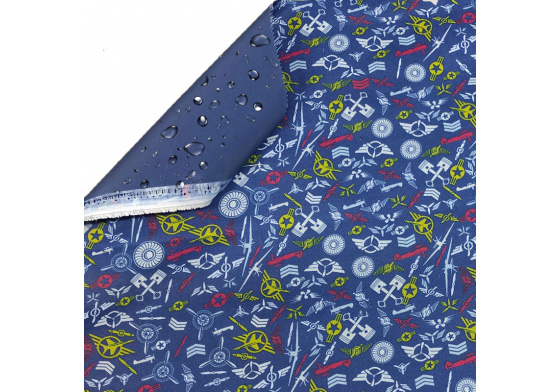 Vodu odpuzující látky kodura vzor Oceán na modrém