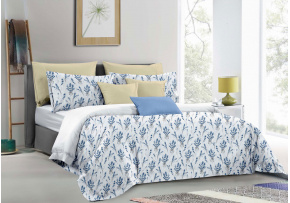 Flanelové povlečení na zip, barva Modrá, 140x200 cm