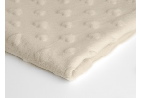 Látka Mínky Srdička, barva Ecru 02