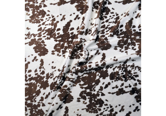 Látka Mínky mikroplyš barevný, Kráva Tm. Hnědá